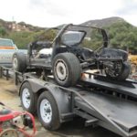 track car on trailer